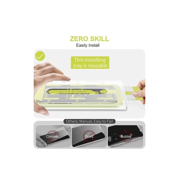 WSKEN IPHONE 14 PRO MAX SCREEN PROTECTOR WITH DUST CLEAN INSTALLING HOUSE-2 6.7" - Picture 6 of 6